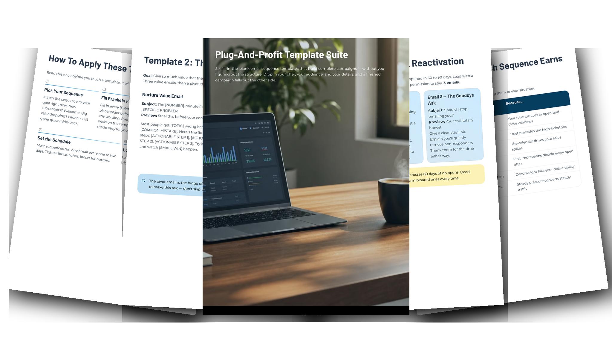 Light theme — designed PDF, editable PowerPoint, PNG/JPG slides