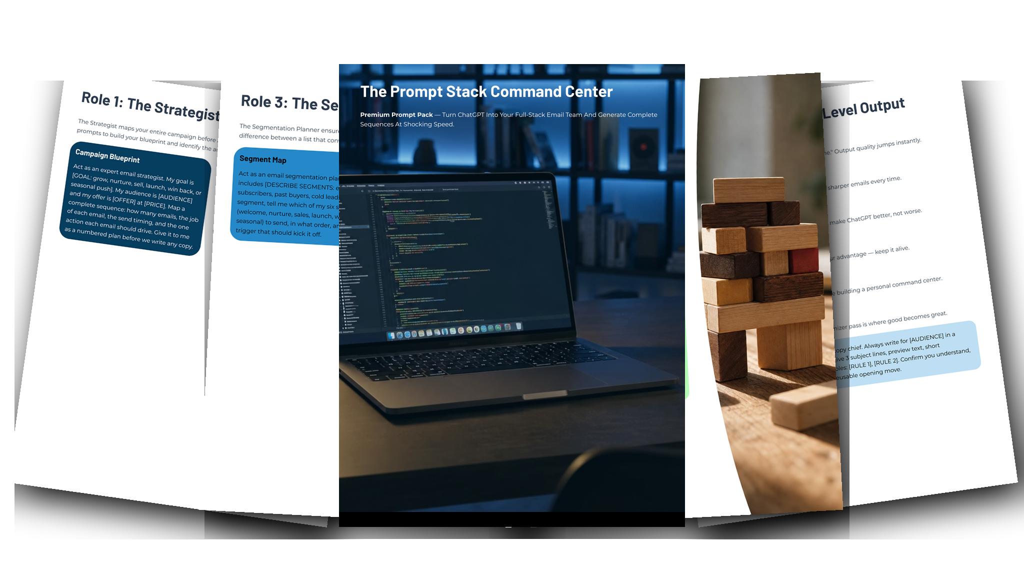 Light theme — designed PDF, editable PowerPoint, PNG/JPG slides